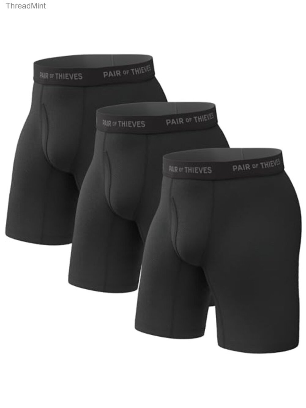 Men Super Fit Long Boxer Briefs 5 Inseam Polyamide Spandex 4-Way Stretch